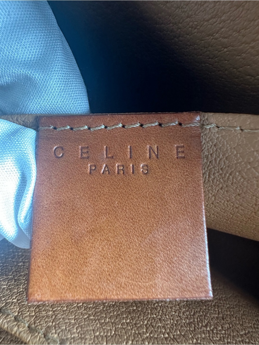 Vintage CELINE Macadam Triomphe Cosmetic Pouch Clutch Bag Italy - Picture 14 of 17